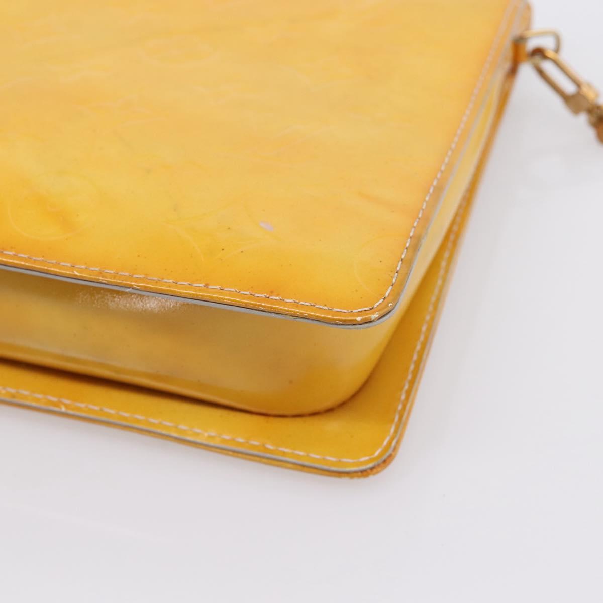 LOUIS VUITTON Monogram Vernis Motto Accessory Pouch Gris M91030 LV Auth BA14981
