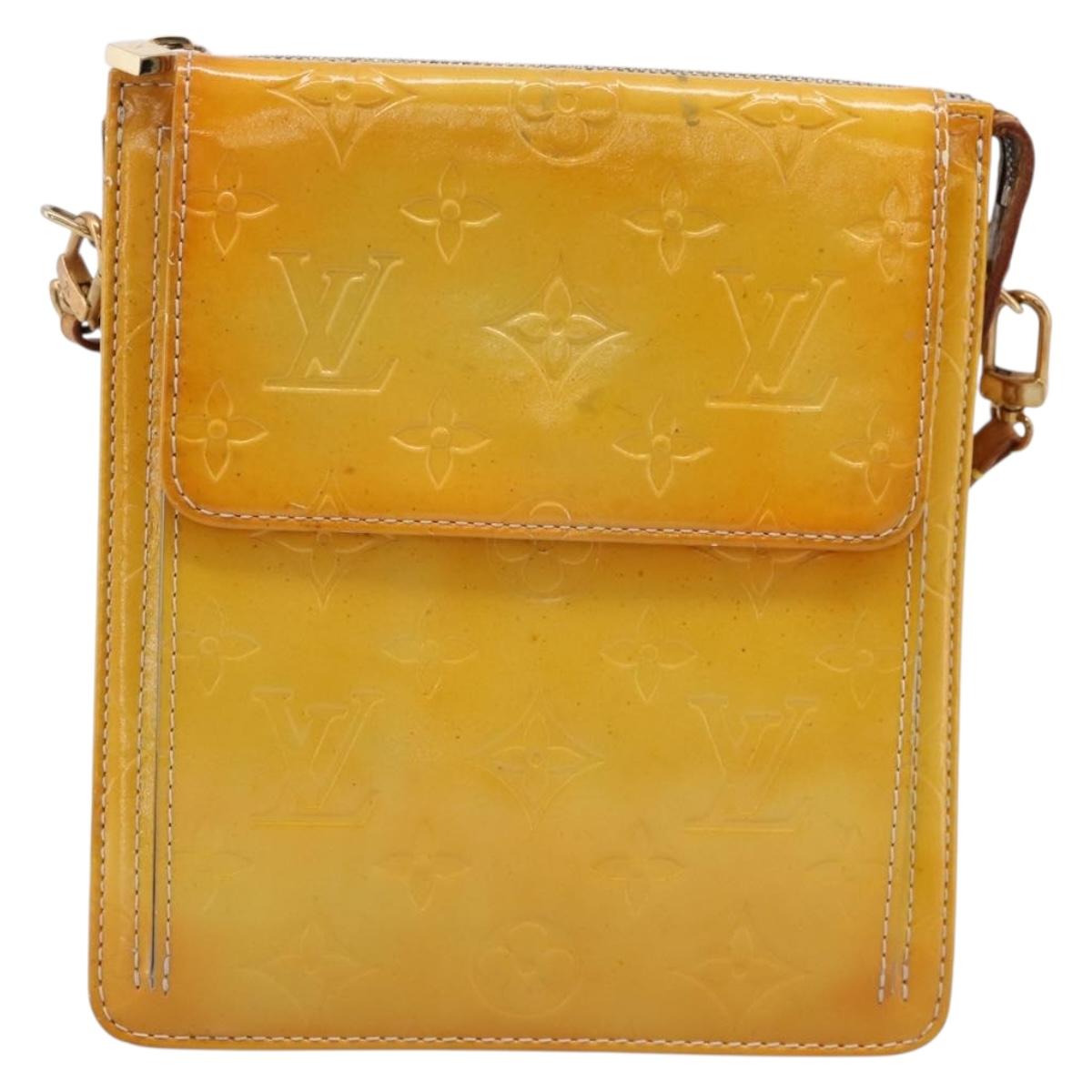 LOUIS VUITTON Monogram Vernis Motto Accessory Pouch Gris M91030 LV Auth BA14981