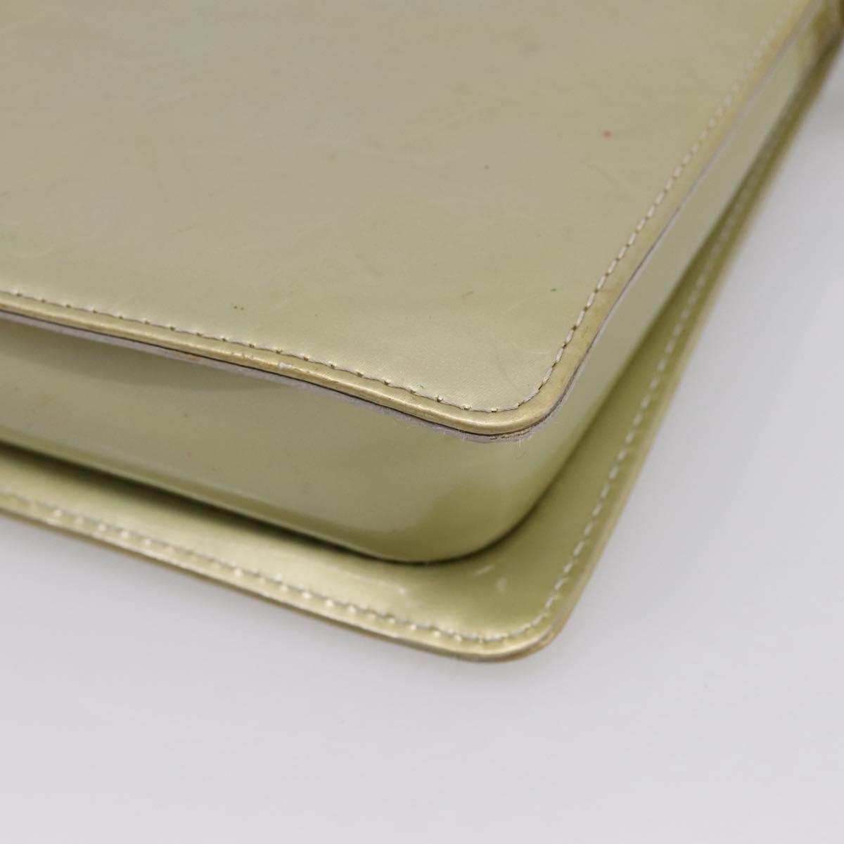LOUIS VUITTON Monogram Vernis Motto Accessory Pouch Gris M91030 LV Auth BA14984