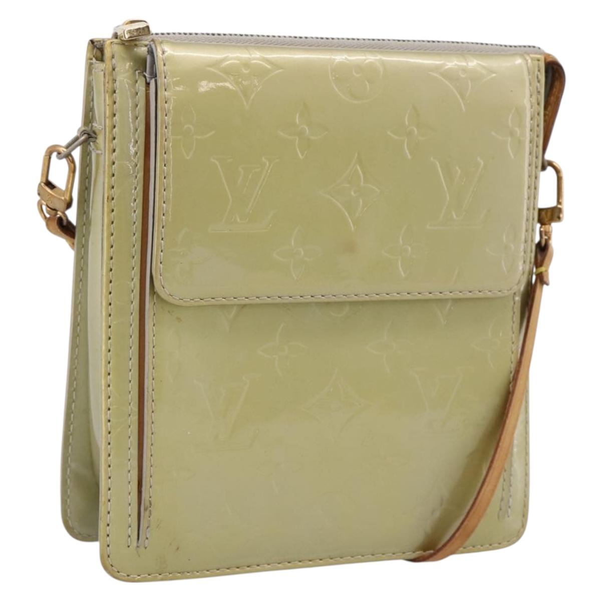 LOUIS VUITTON Monogram Vernis Motto Accessory Pouch Gris M91030 LV Auth BA14984