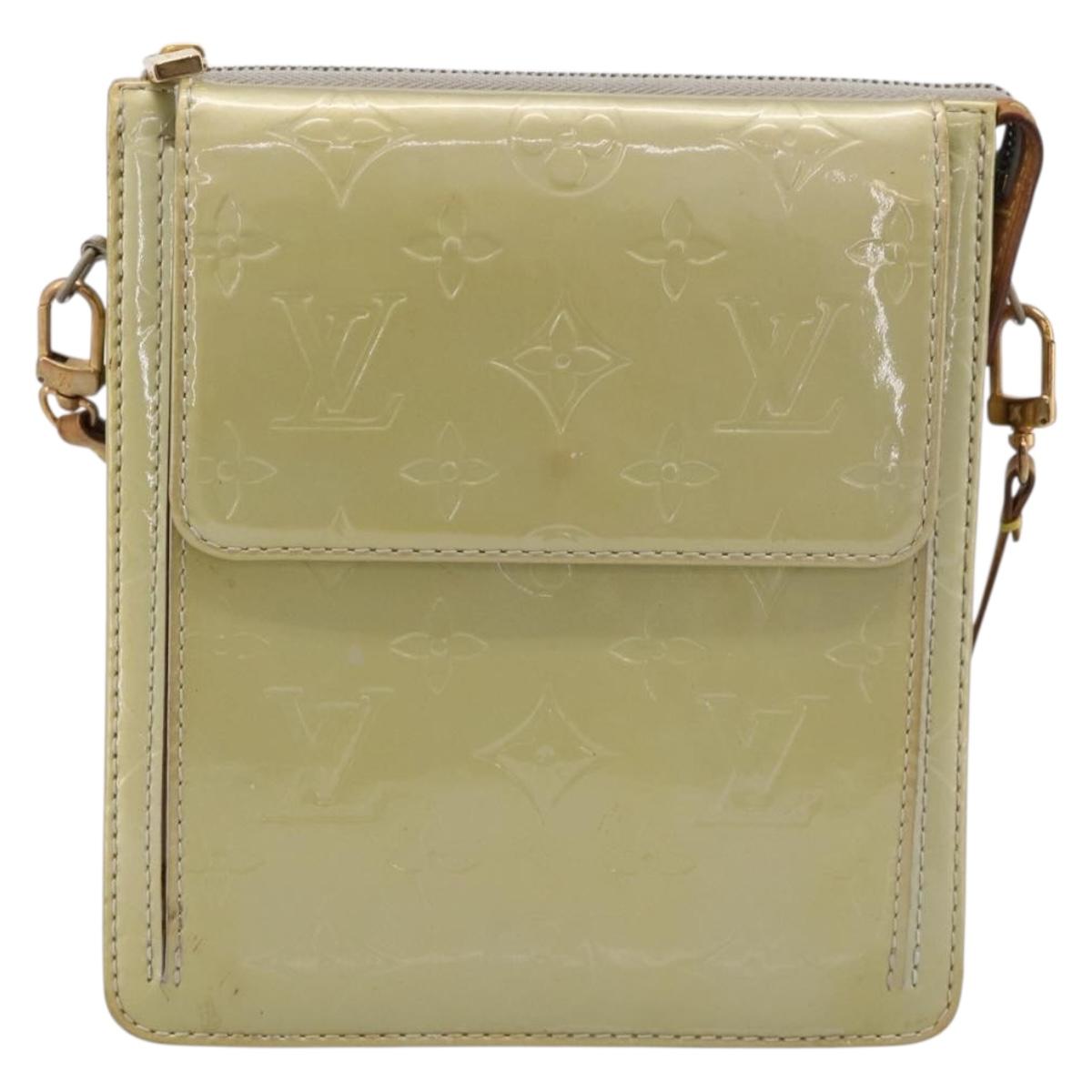 LOUIS VUITTON Monogram Vernis Motto Accessory Pouch Gris M91030 LV Auth BA14984