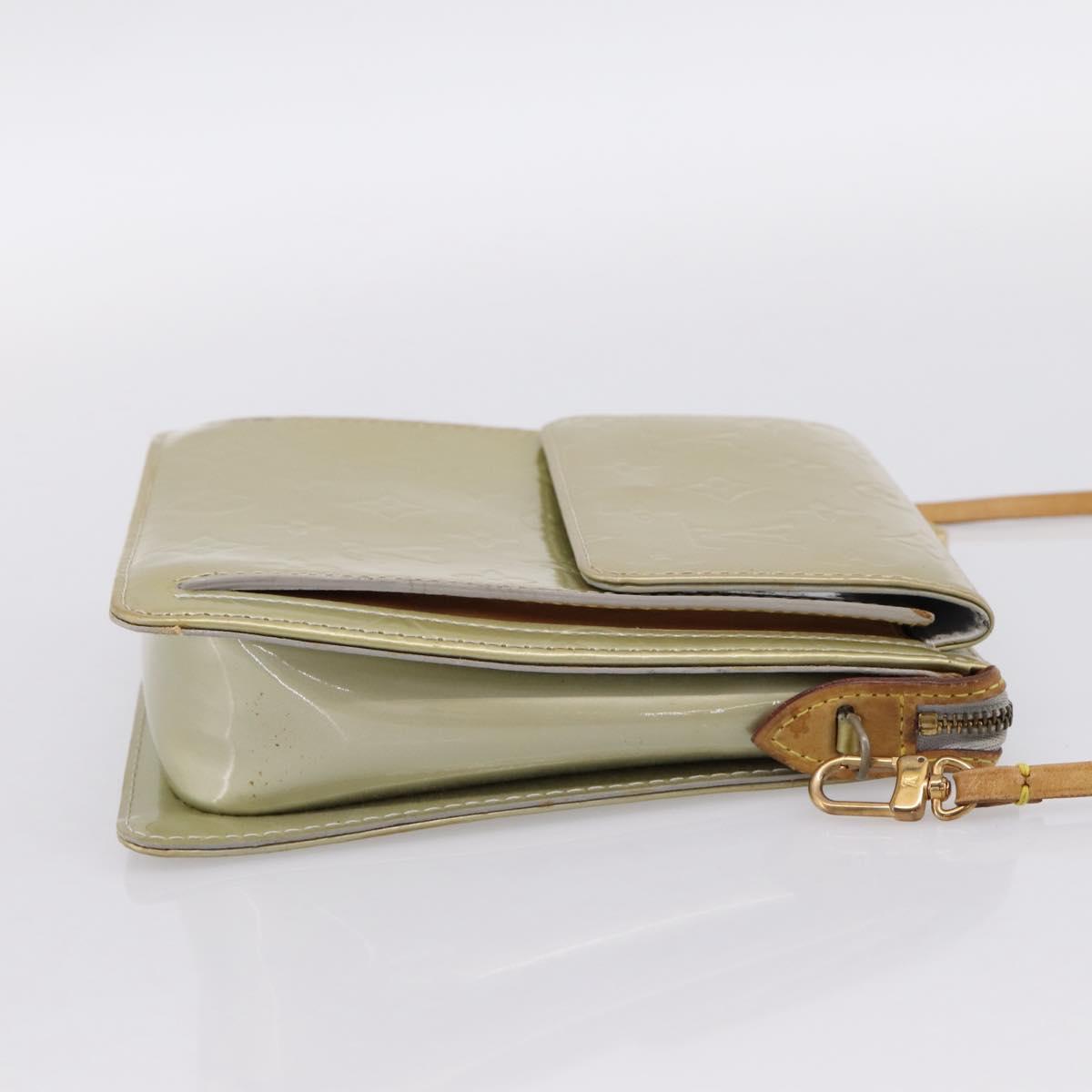 LOUIS VUITTON Monogram Vernis Motto Accessory Pouch Gris M91030 LV Auth BA14984