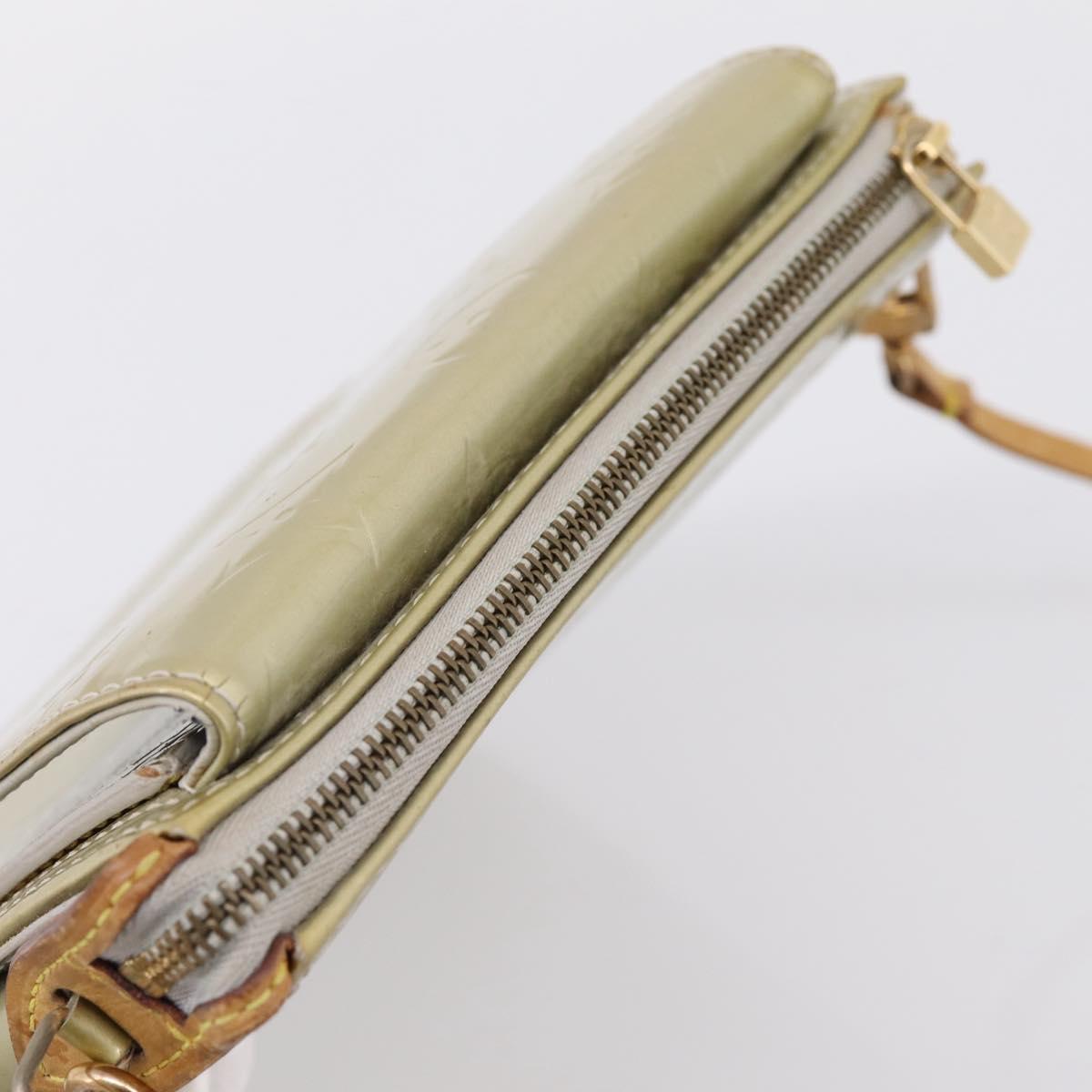LOUIS VUITTON Monogram Vernis Motto Accessory Pouch Gris M91030 LV Auth BA14984