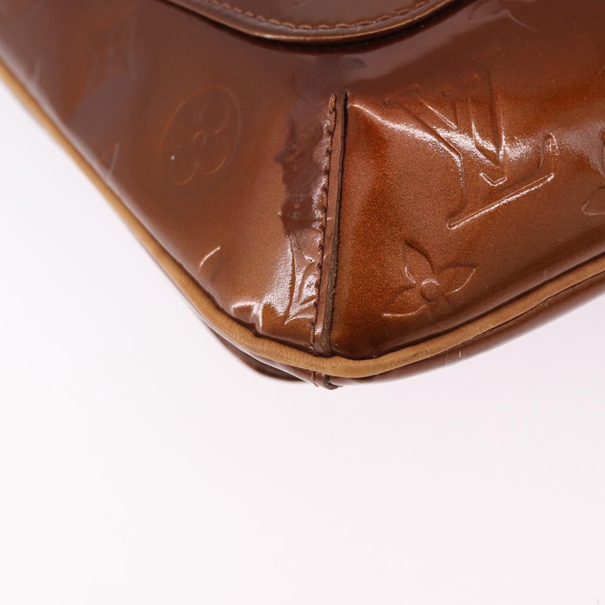 LOUIS VUITTON Monogram Vernis Thompson Street Bag Bronze M91124 LV Auth BA14985