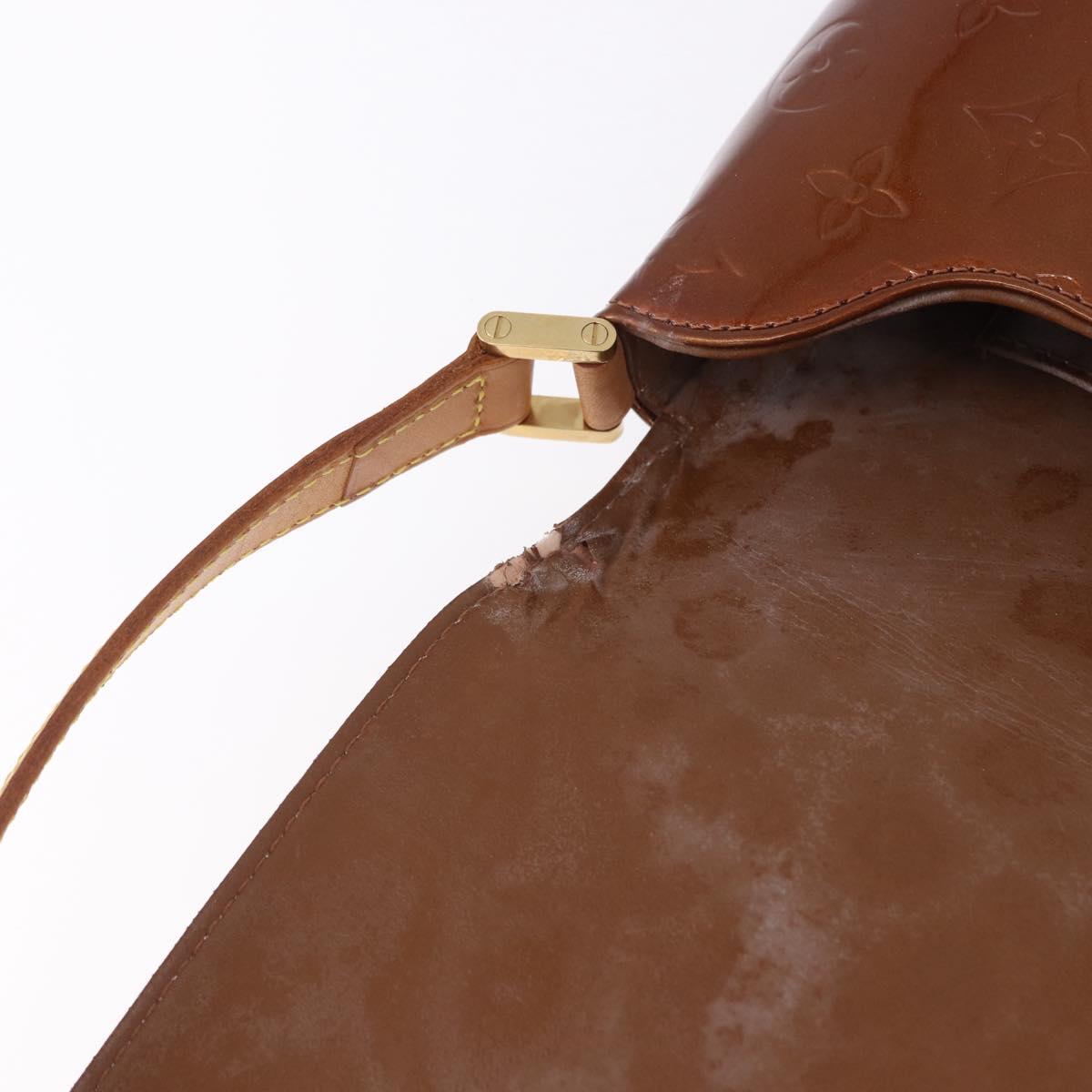 LOUIS VUITTON Monogram Vernis Thompson Street Bag Bronze M91124 LV Auth BA14985
