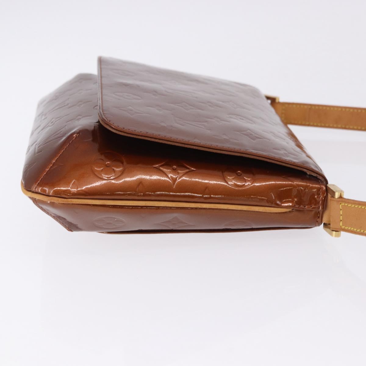LOUIS VUITTON Monogram Vernis Thompson Street Bag Bronze M91124 LV Auth BA14985