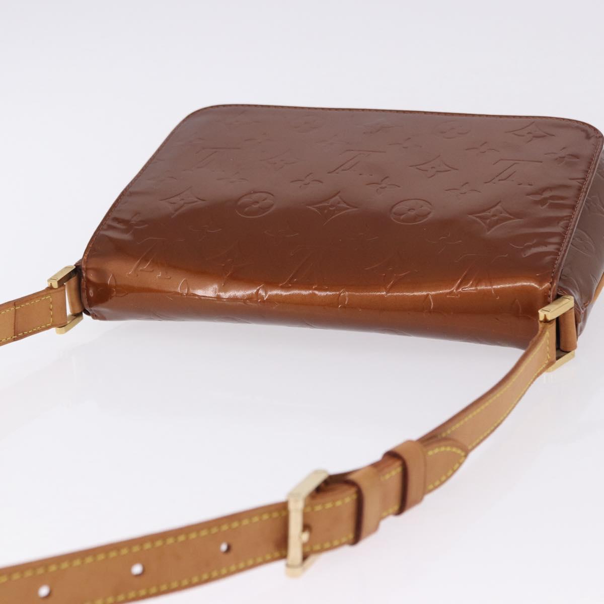 LOUIS VUITTON Monogram Vernis Thompson Street Bag Bronze M91124 LV Auth BA14985