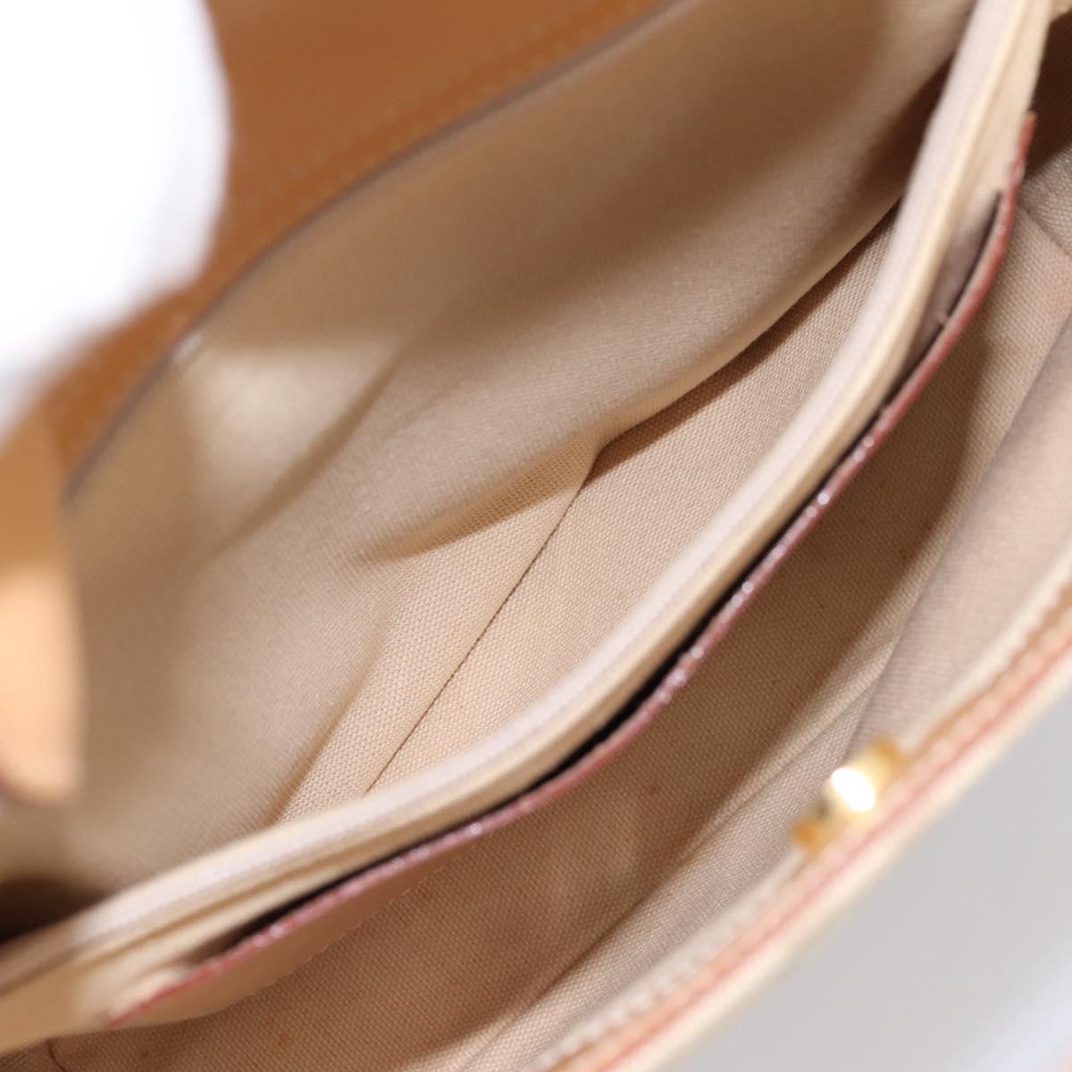 BURBERRY Hand Bag Canvas Beige Gold Tone Auth BA14997A