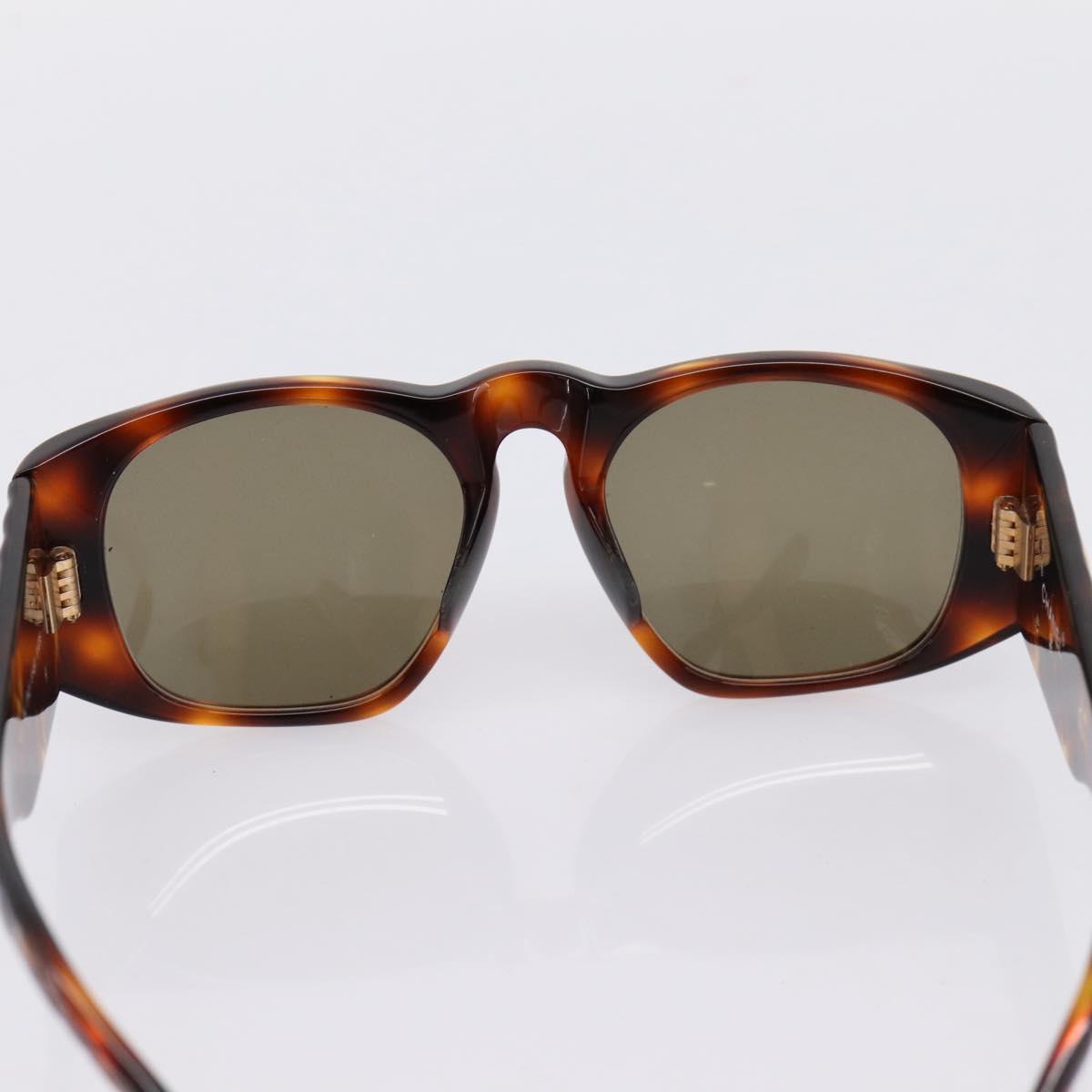 CHANEL Tortoise Sunglasses Plastic Brown Gold Tone CC Auth BA15019