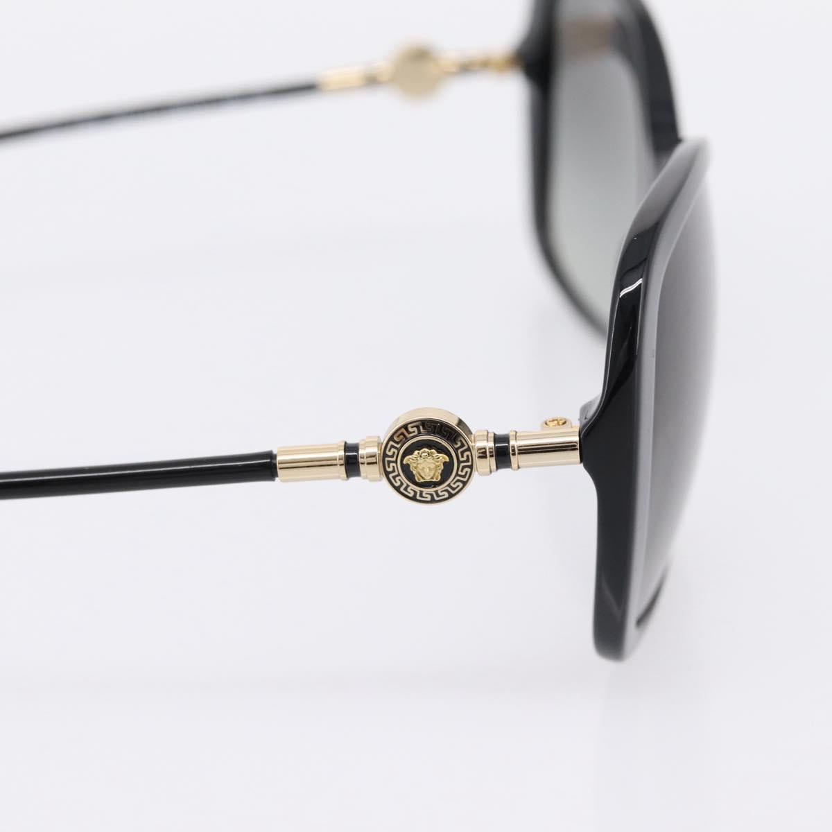 VERSACE Medusa Sunglasses Plastic Black Gold Tone Auth BA15022V