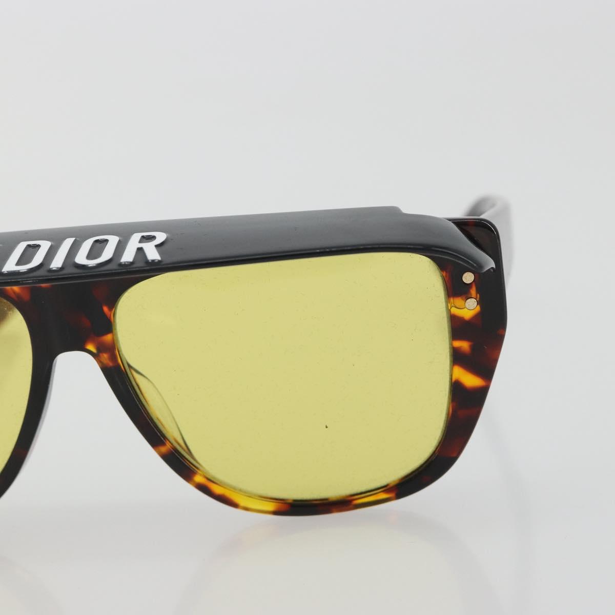 Christian Dior Sunglasses Plastic Tortoise Brown Gold Auth BA15026V