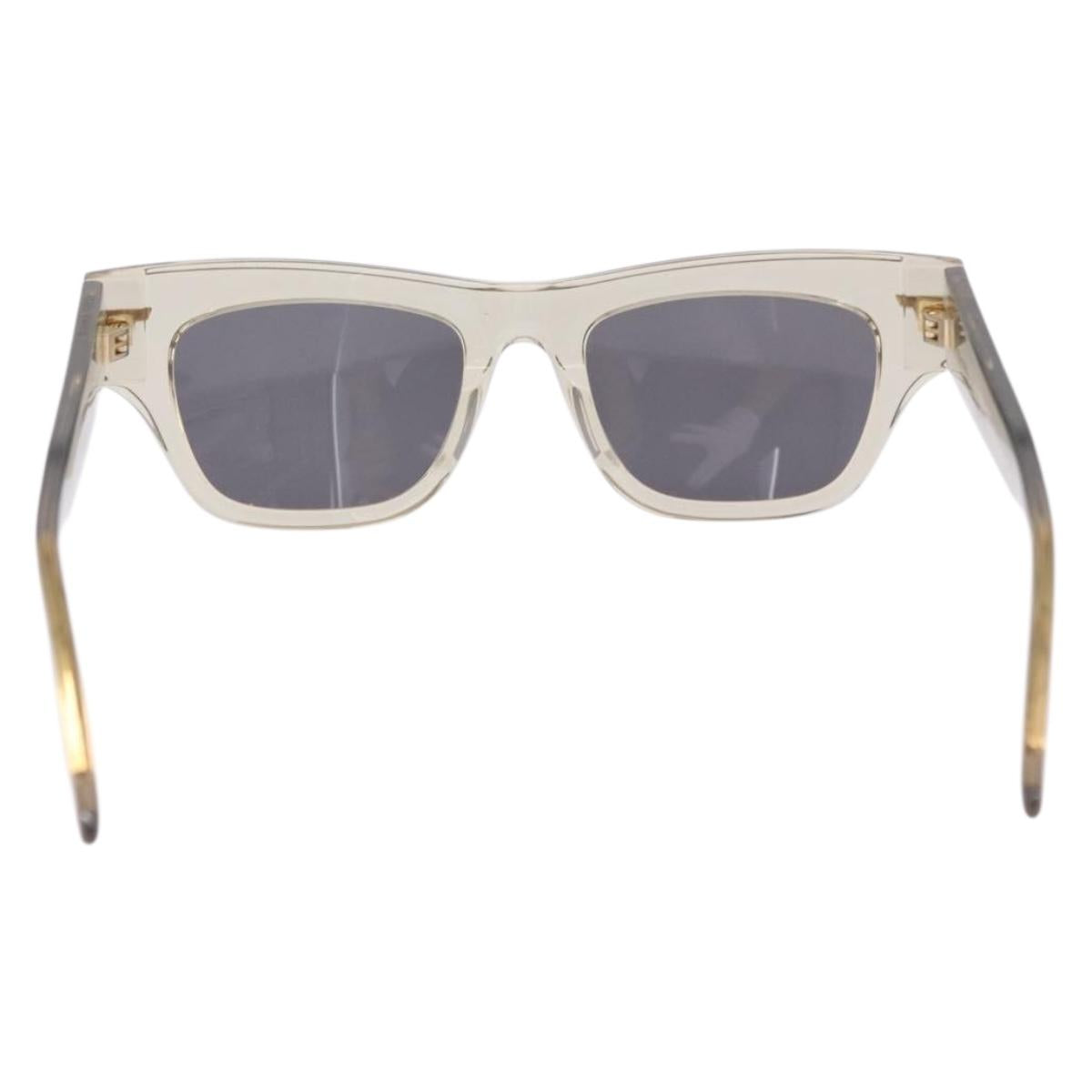 BOTTEGA VENETA Sunglasses Plastic Gold Clear Auth BA15029