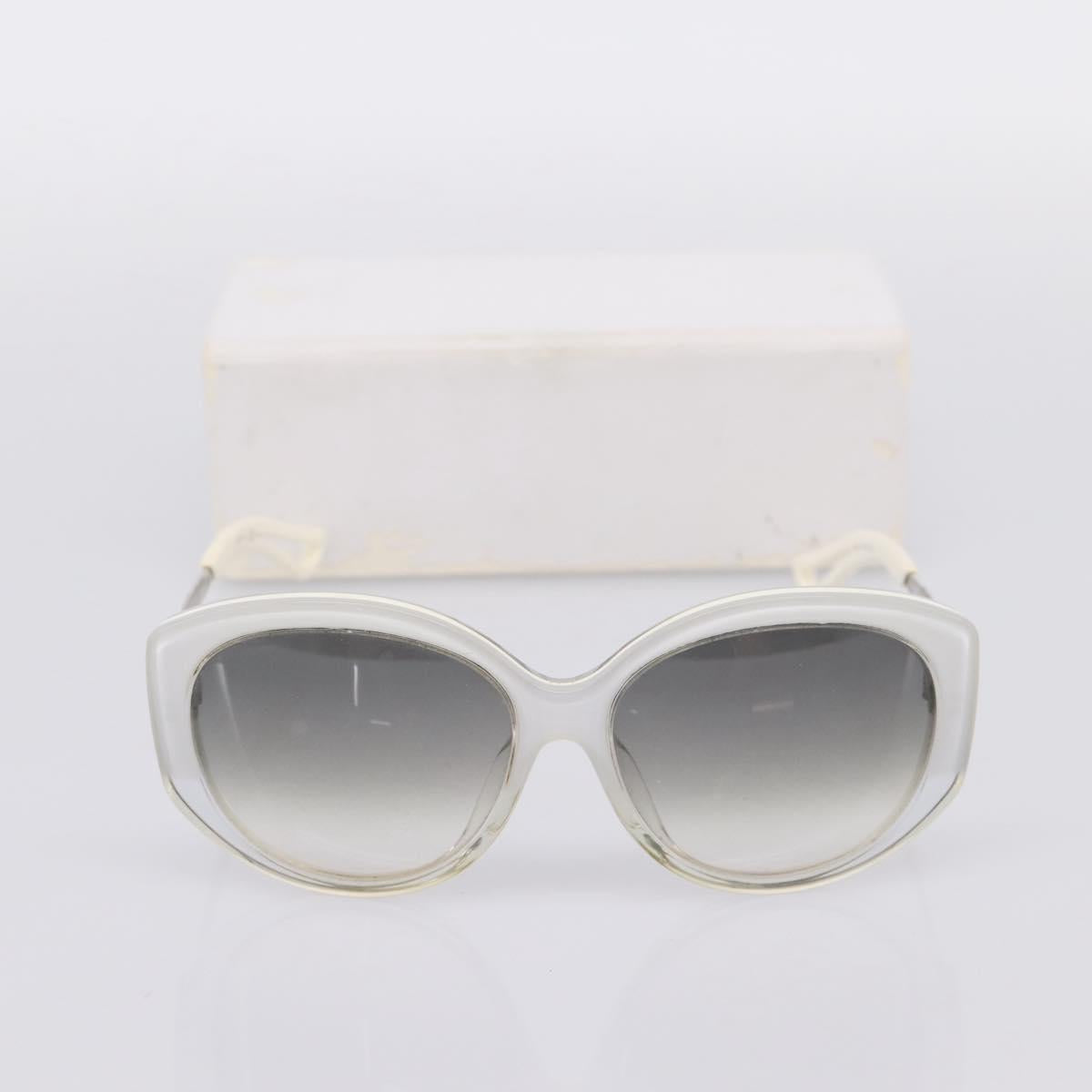 Christian Dior Sunglasses Plastic White Silver Auth BA15031