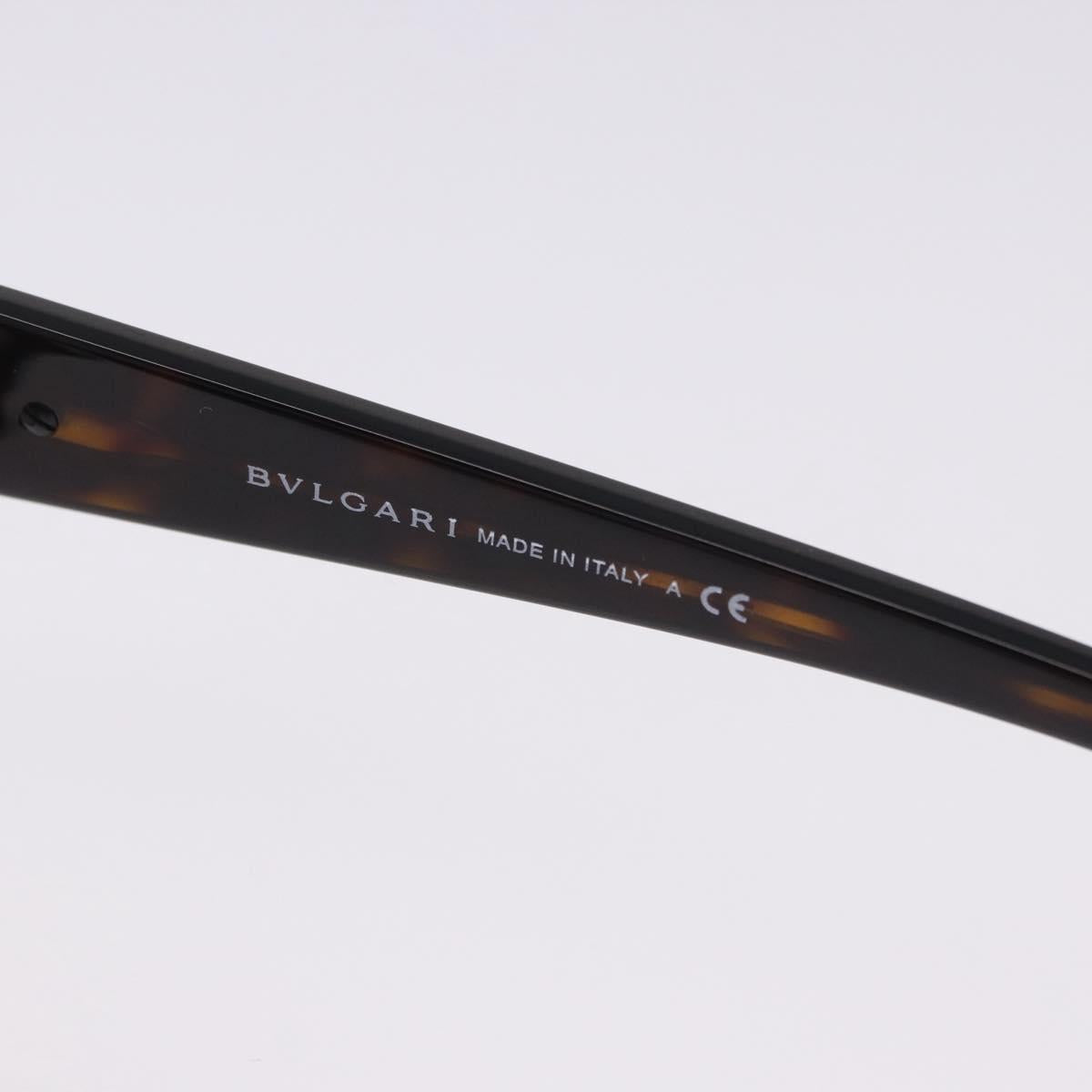 BVLGARI Sunglasses Plastic Brown Gold Tone Auth BA15032A
