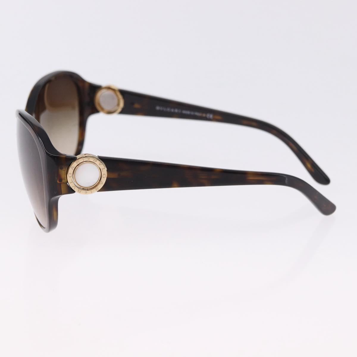 BVLGARI Sunglasses Plastic Brown Gold Tone Auth BA15032A