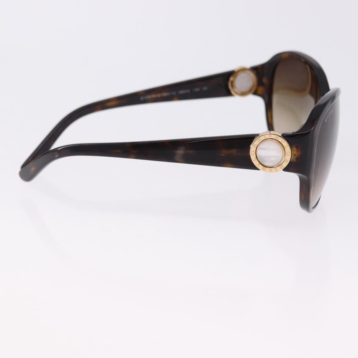 BVLGARI Sunglasses Plastic Brown Gold Tone Auth BA15032A
