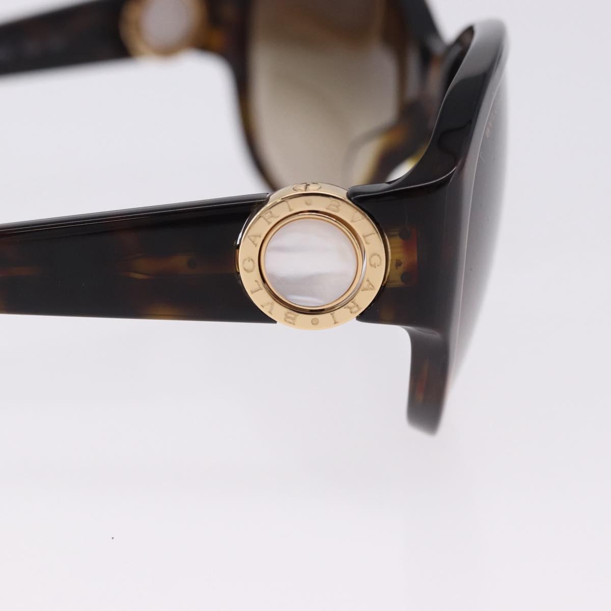 BVLGARI Sunglasses Plastic Brown Gold Tone Auth BA15032A