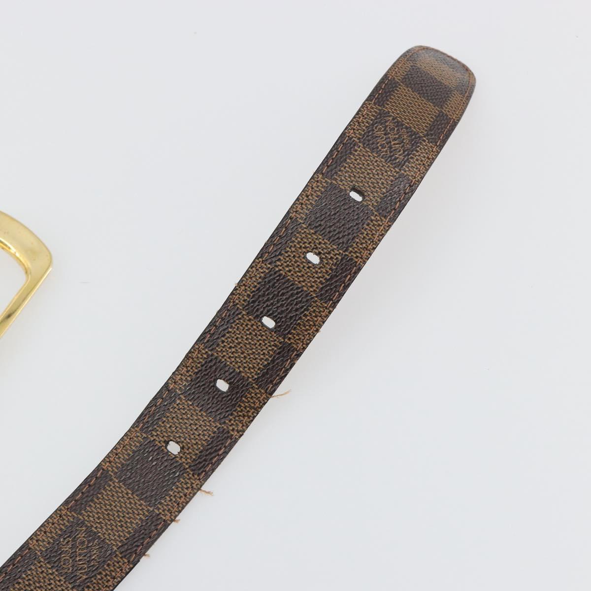 LOUIS VUITTON Damier Ebene Ceinture Ellipse Belt ""85/34"" M6995 LV Auth BA15037
