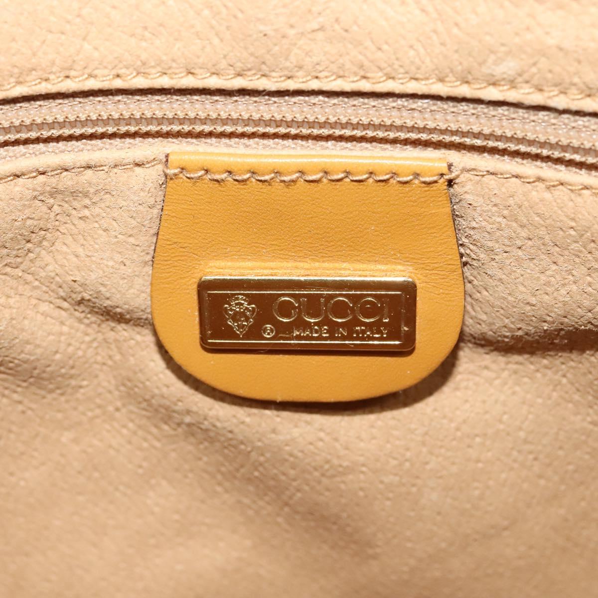 GUCCI Micro GG Supreme Shoulder Bag PVC Brown Gold 007 084 0094 Auth BA1504