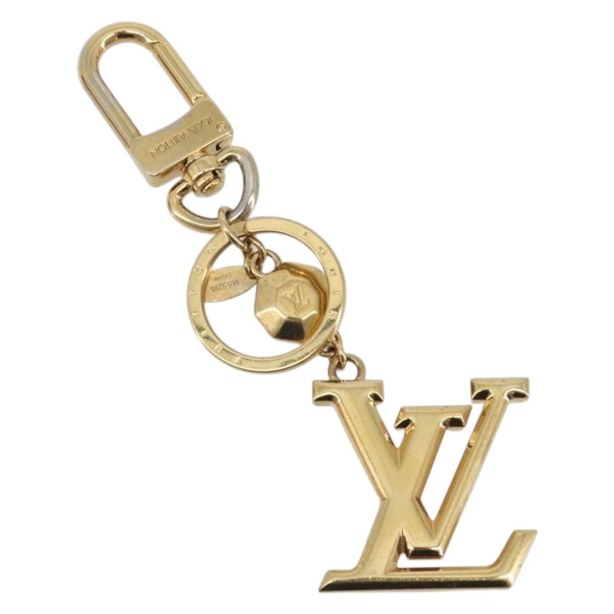 LOUIS VUITTON LV Facet Key Holder metal Gold Tone M65216 LV Auth BA15041A