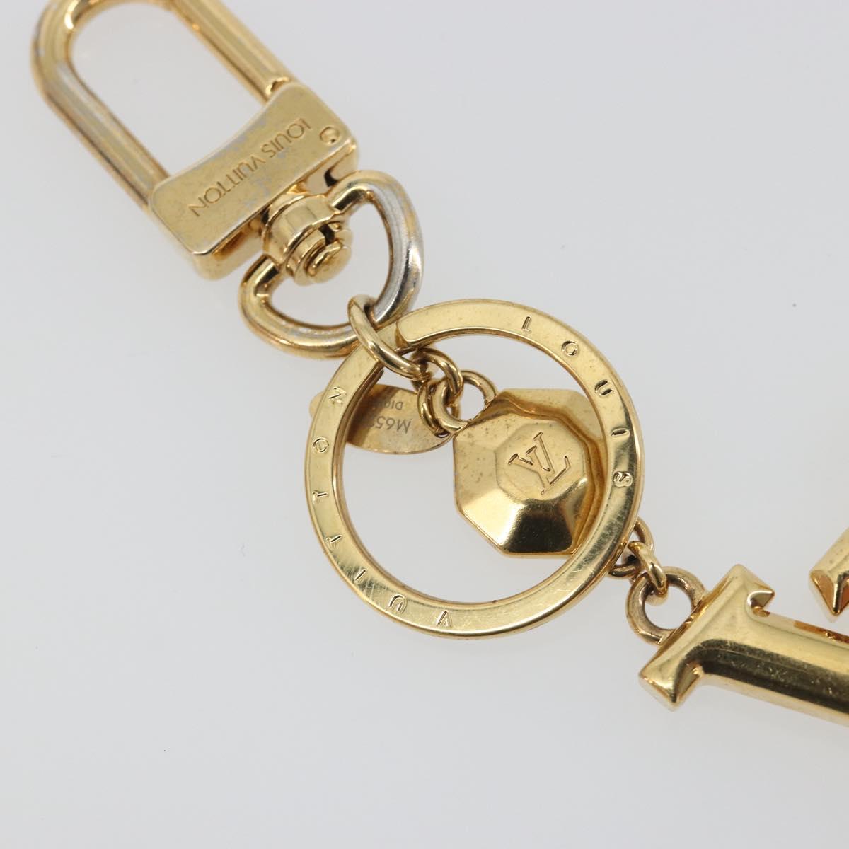 LOUIS VUITTON LV Facet Key Holder metal Gold Tone M65216 LV Auth BA15041A