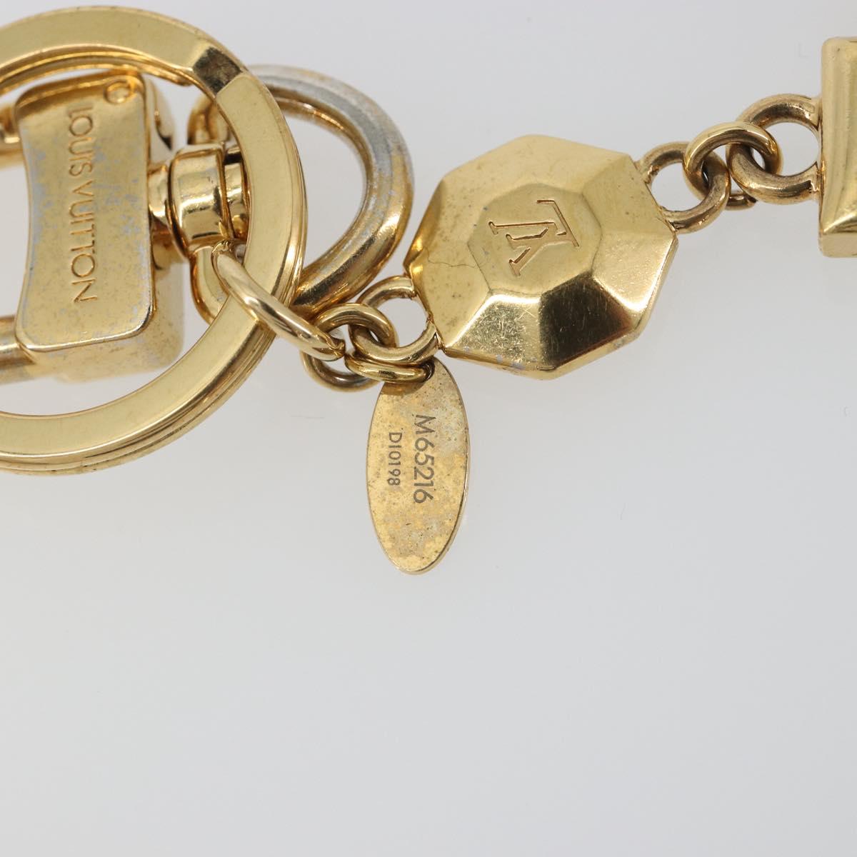LOUIS VUITTON LV Facet Key Holder metal Gold Tone M65216 LV Auth BA15041A