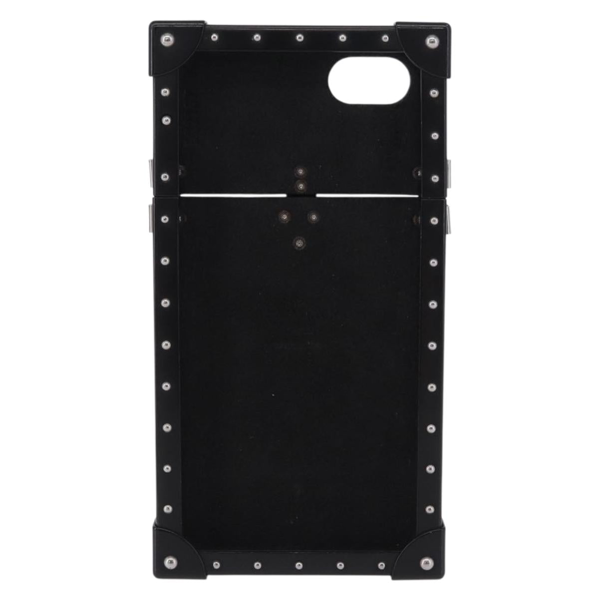 LOUIS VUITTON Monogram Eclipse Fragment iTrunk iPhone 7 Case M62613 Auth BA15042