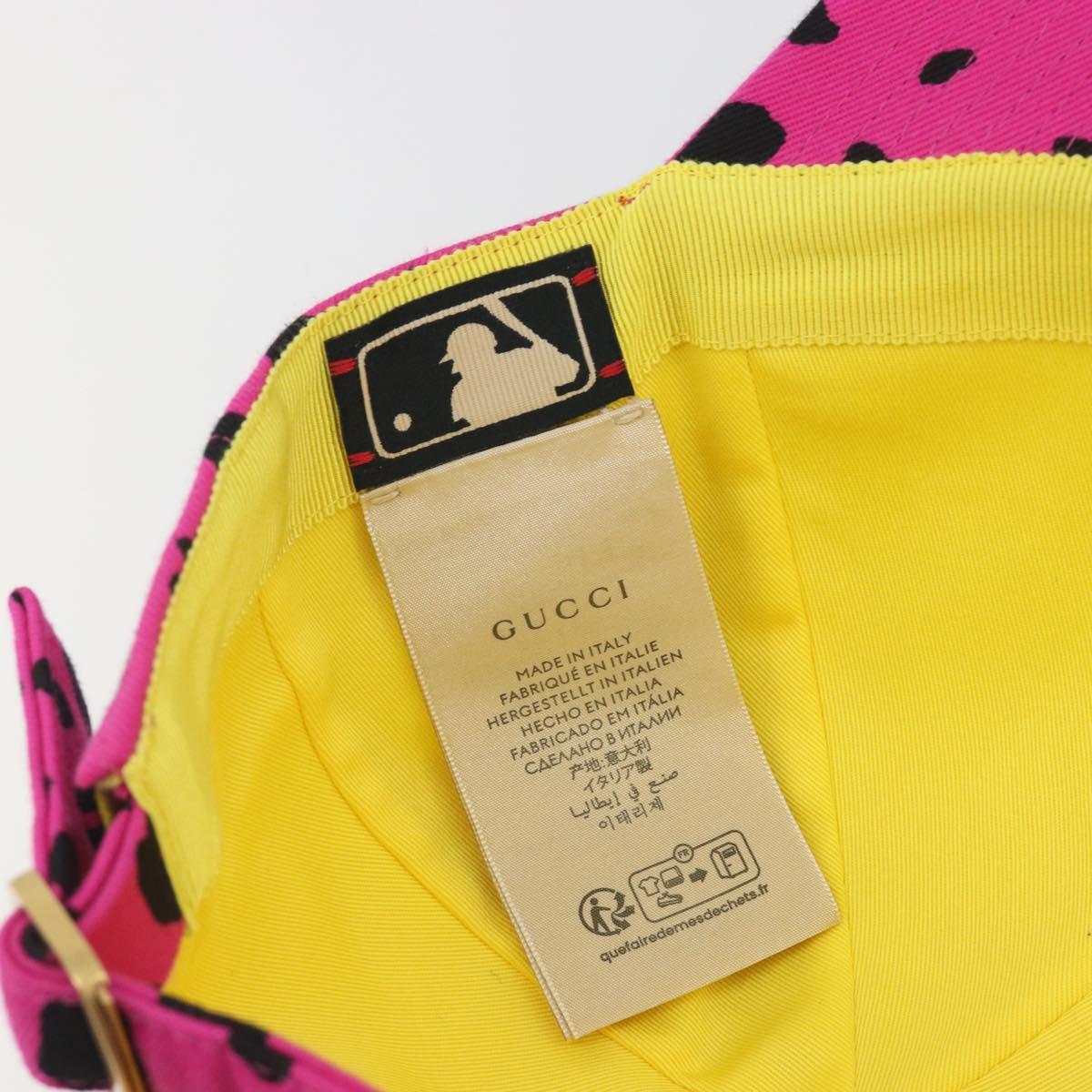 GUCCI x New Era New York Mets Baseball Cap Cotton Pink 729581 Auth BA15044A