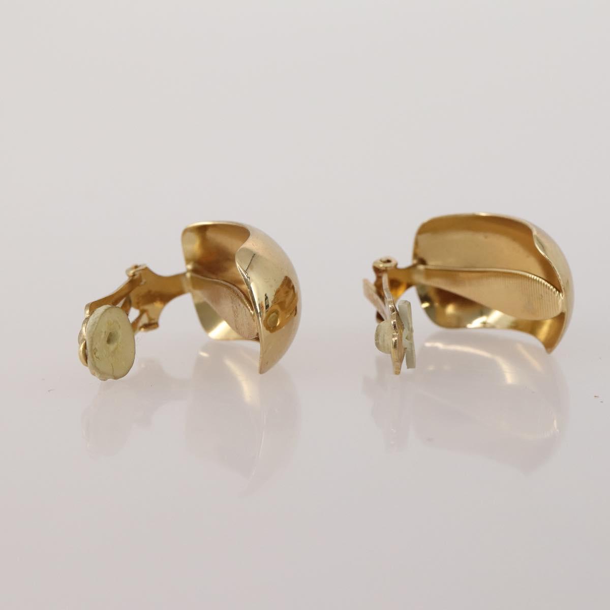 Christian Dior Cuffs Earring Metal 3 Set Gold Tone Auth BA15051