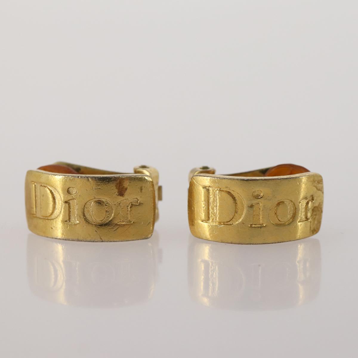 Christian Dior Cuffs Earring Metal 3 Set Gold Tone Auth BA15051