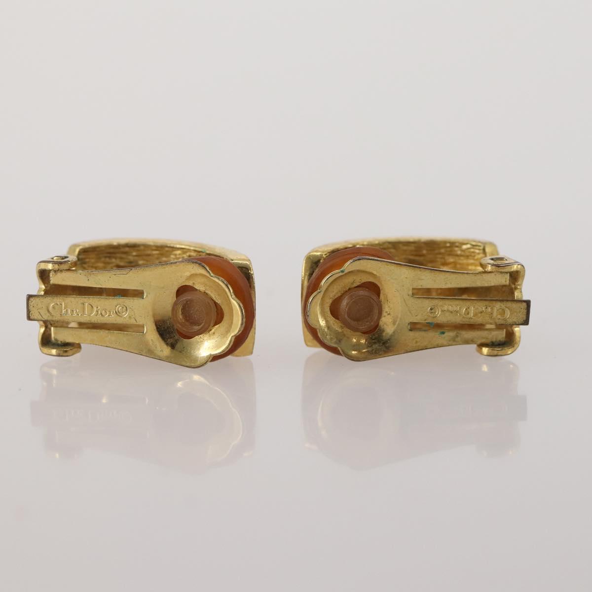 Christian Dior Cuffs Earring Metal 3 Set Gold Tone Auth BA15051
