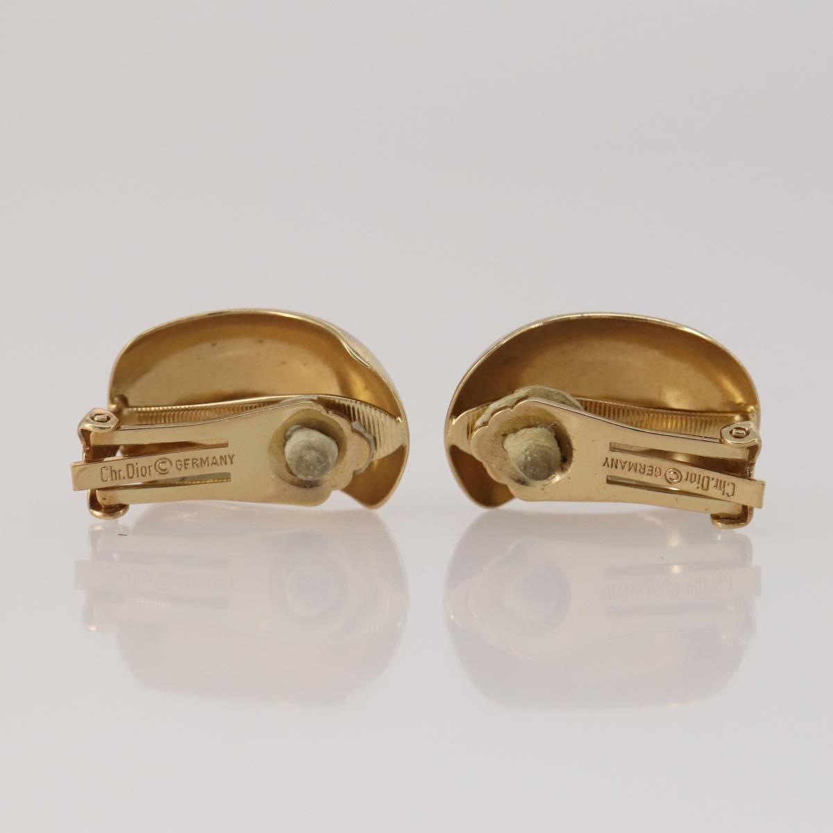 Christian Dior Cuffs Earring Metal 3 Set Gold Tone Auth BA15051