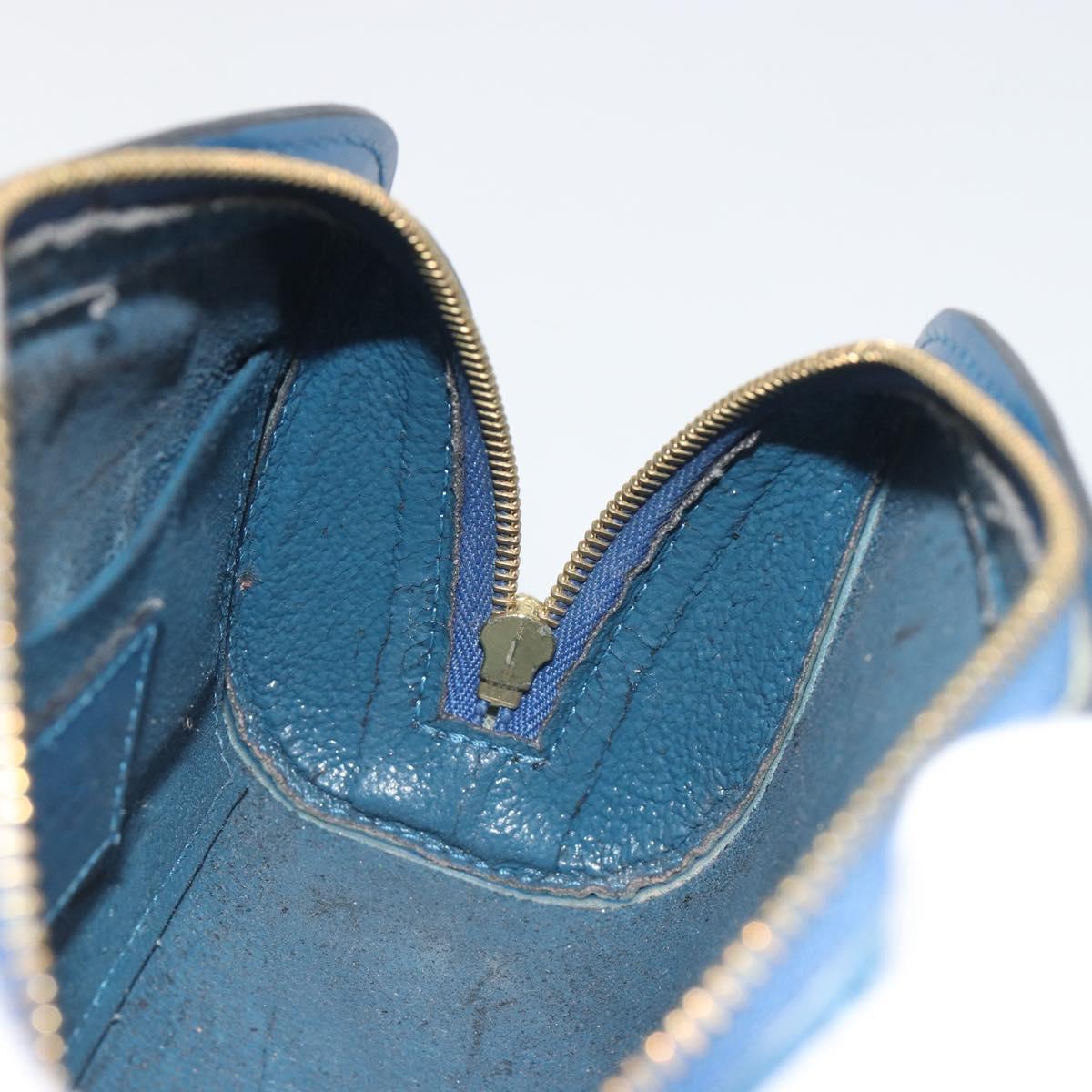 LOUIS VUITTON Epi Dauphine PM Pouch Blue M48445 LV Auth BA15054