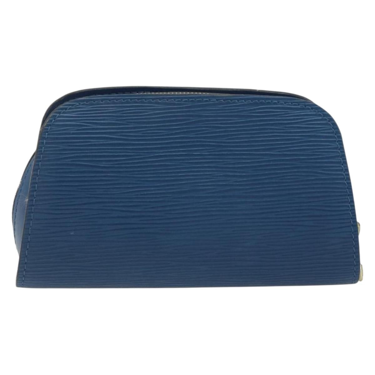 LOUIS VUITTON Epi Dauphine PM Pouch Blue M48445 LV Auth BA15054