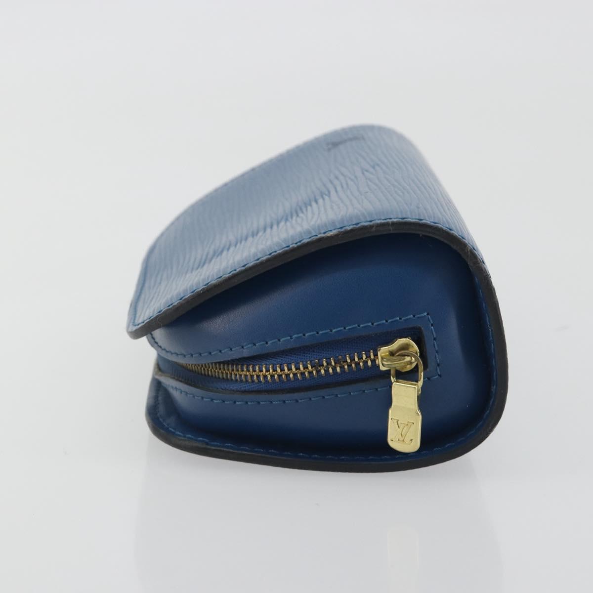 LOUIS VUITTON Epi Dauphine PM Pouch Blue M48445 LV Auth BA15054
