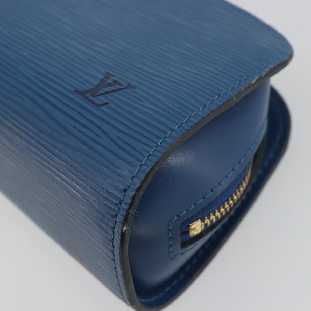 LOUIS VUITTON Epi Dauphine PM Pouch Blue M48445 LV Auth BA15054