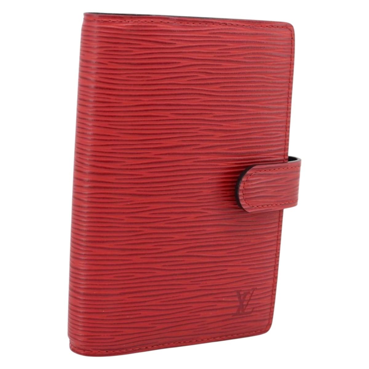 LOUIS VUITTON Epi Agenda PM Day Planner Cover Red R20057 LV Auth BA15055