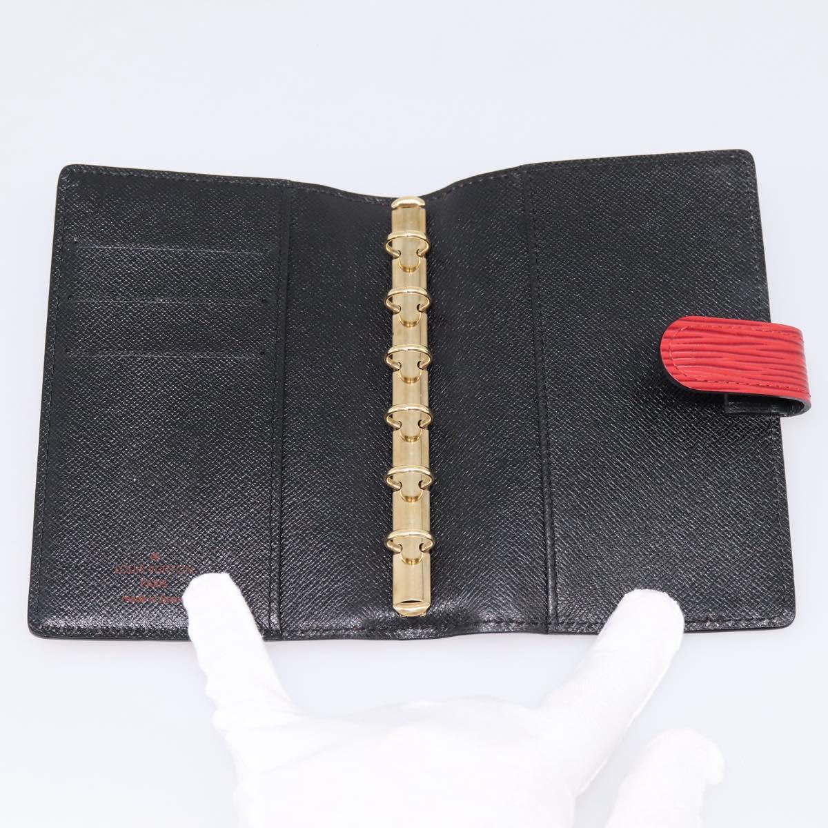 LOUIS VUITTON Epi Agenda PM Day Planner Cover Red R20057 LV Auth BA15055
