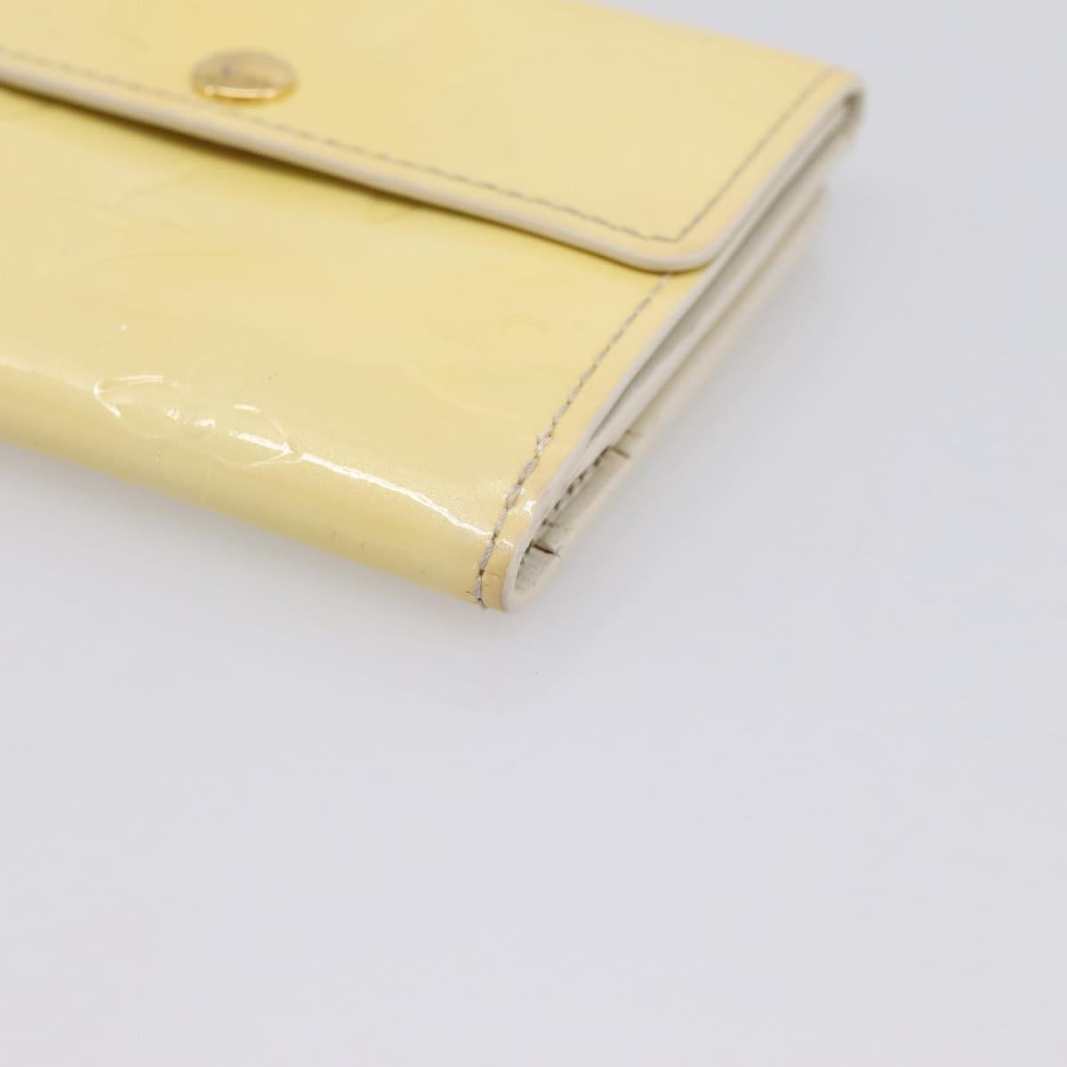 LOUIS VUITTON Monogram Vernis Ludlow Coin Purse Perle M91357 LV Auth BA15057