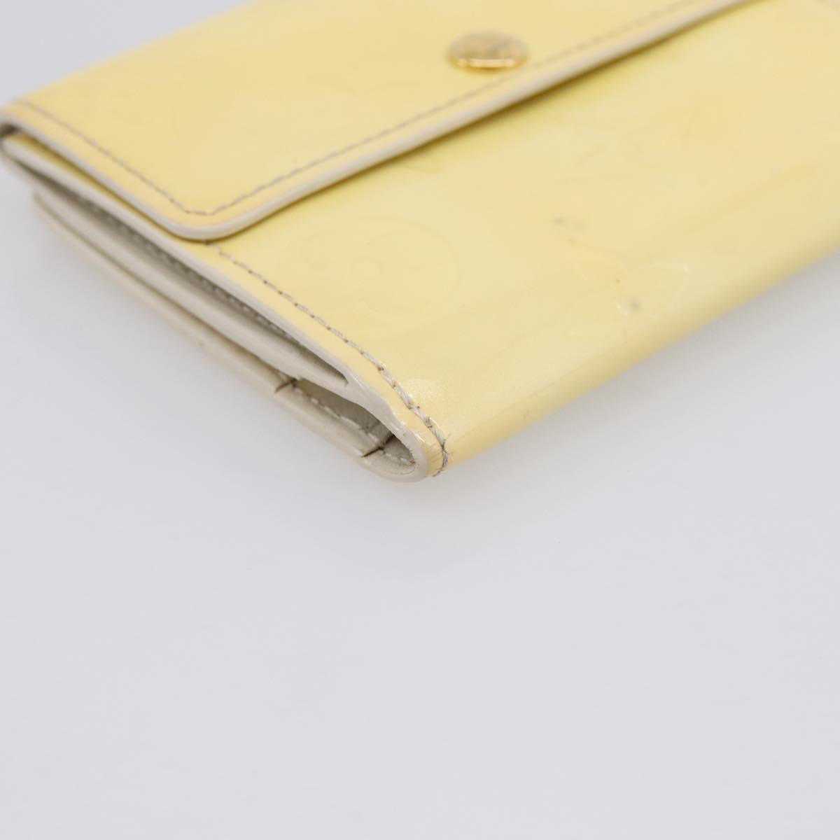 LOUIS VUITTON Monogram Vernis Ludlow Coin Purse Perle M91357 LV Auth BA15057