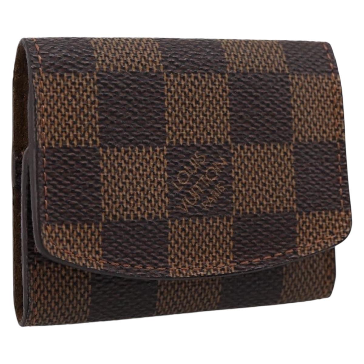 LOUIS VUITTON Damier Ebene Bouton de Manchette Case Cuff Case LV Auth BA15058