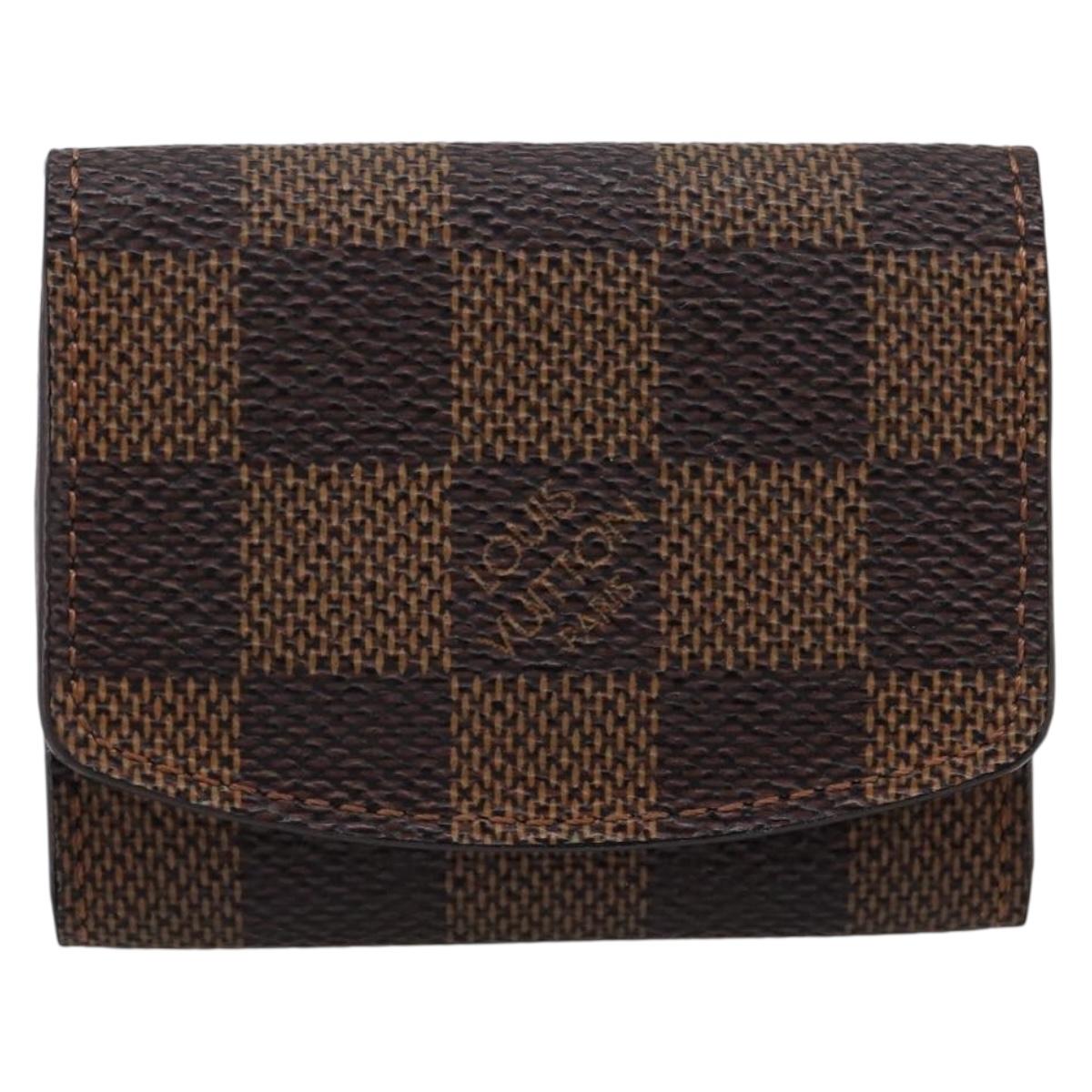 LOUIS VUITTON Damier Ebene Bouton de Manchette Case Cuff Case LV Auth BA15058