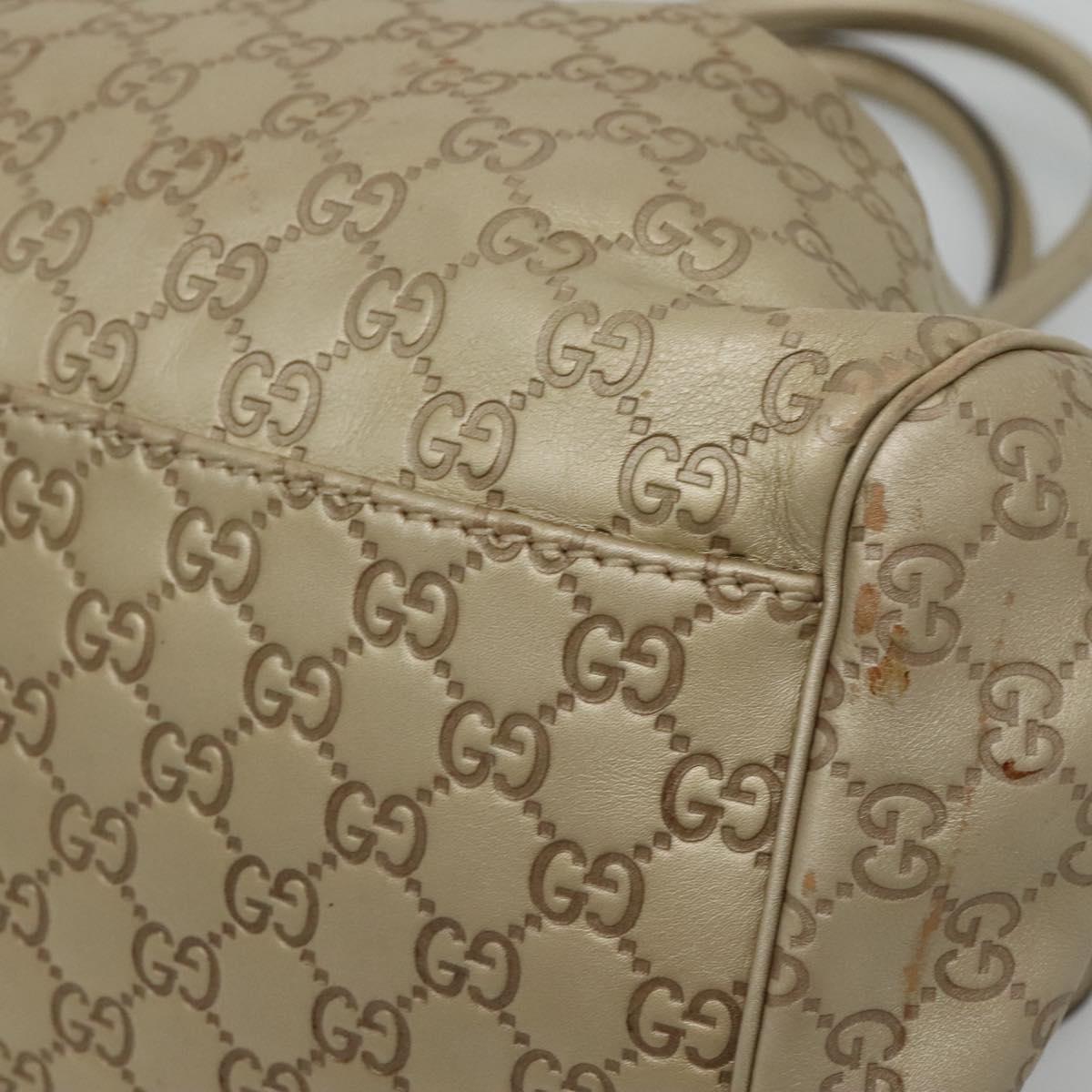 GUCCI GG Canvas Guccissima Tote Bag Leather 2way Gold Tone 223974 Auth BA1506