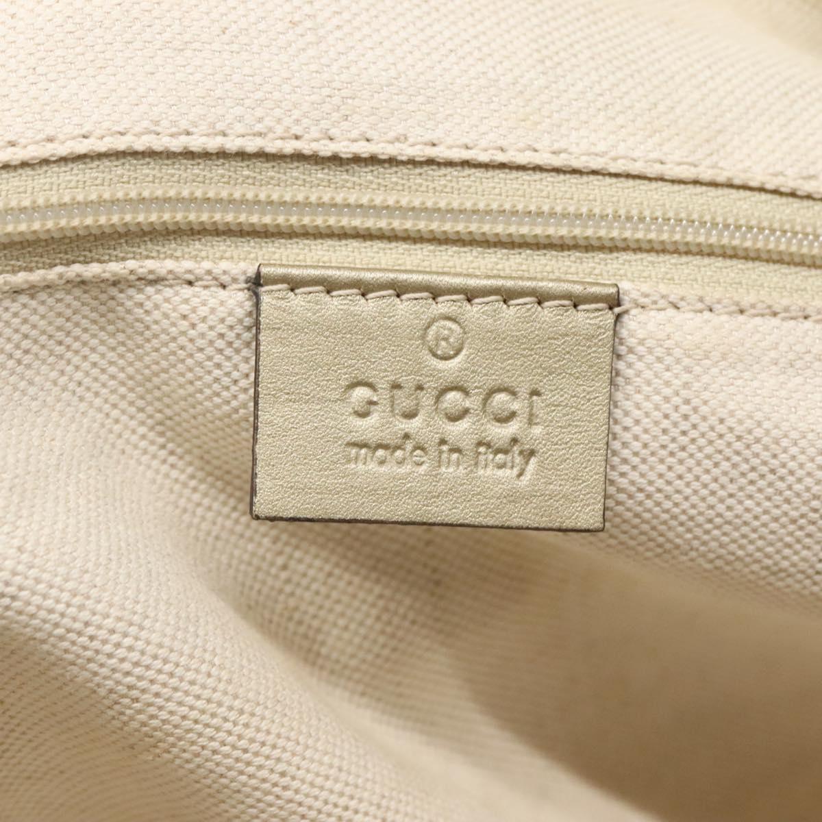 GUCCI GG Canvas Guccissima Tote Bag Leather 2way Gold Tone 223974 Auth BA1506