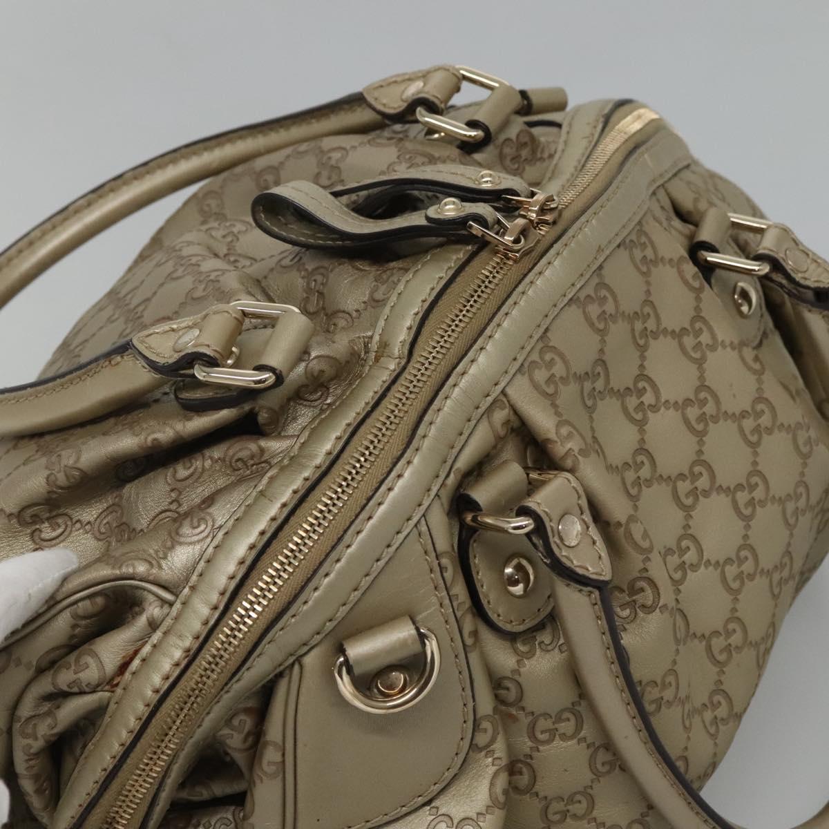 GUCCI GG Canvas Guccissima Tote Bag Leather 2way Gold Tone 223974 Auth BA1506