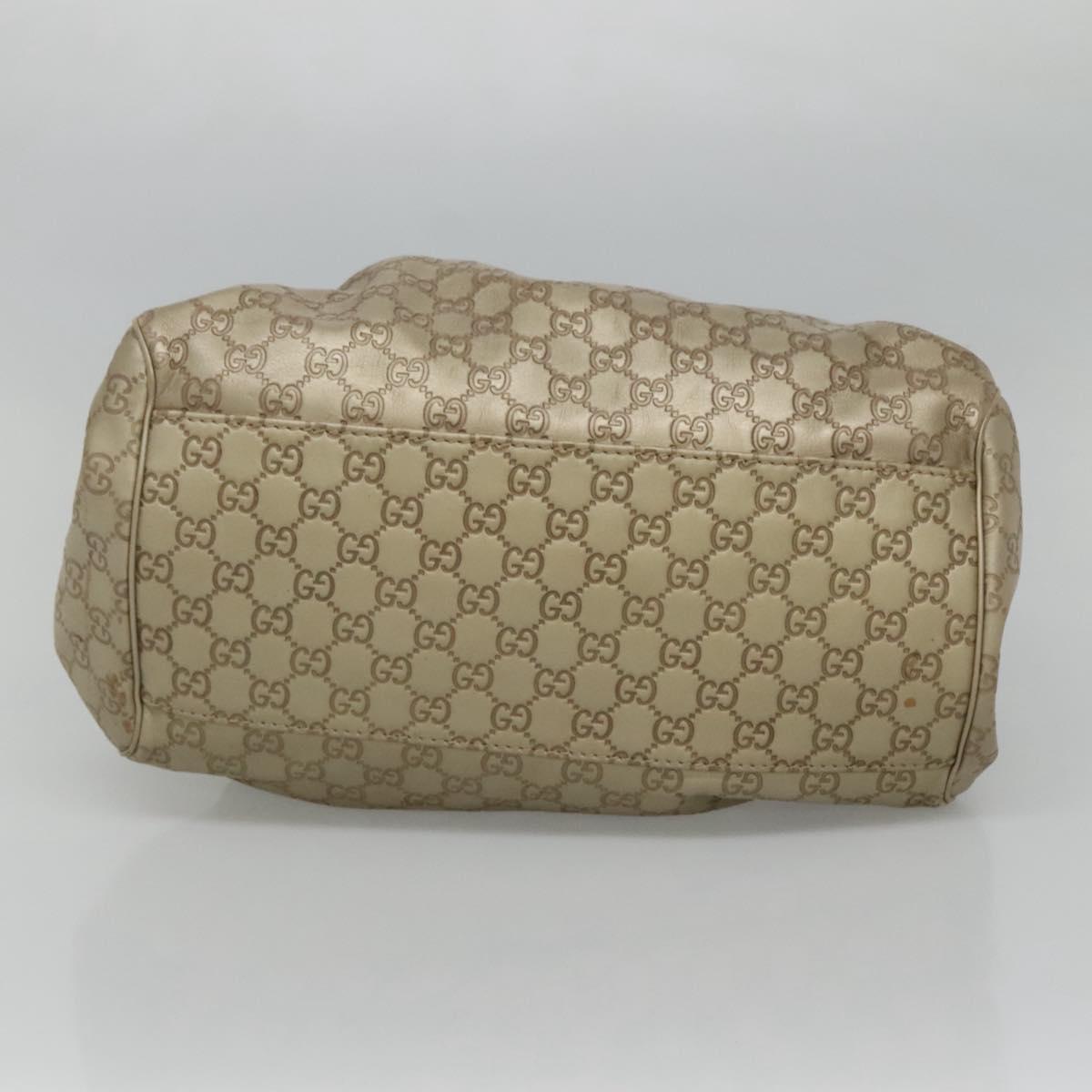 GUCCI GG Canvas Guccissima Tote Bag Leather 2way Gold Tone 223974 Auth BA1506