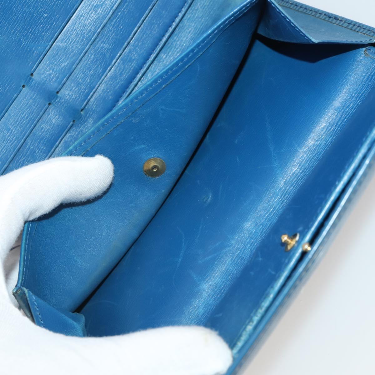 LOUIS VUITTON Epi Monogram Key Case Coin Purse Wallet 5 Set Blue LV Auth BA15060