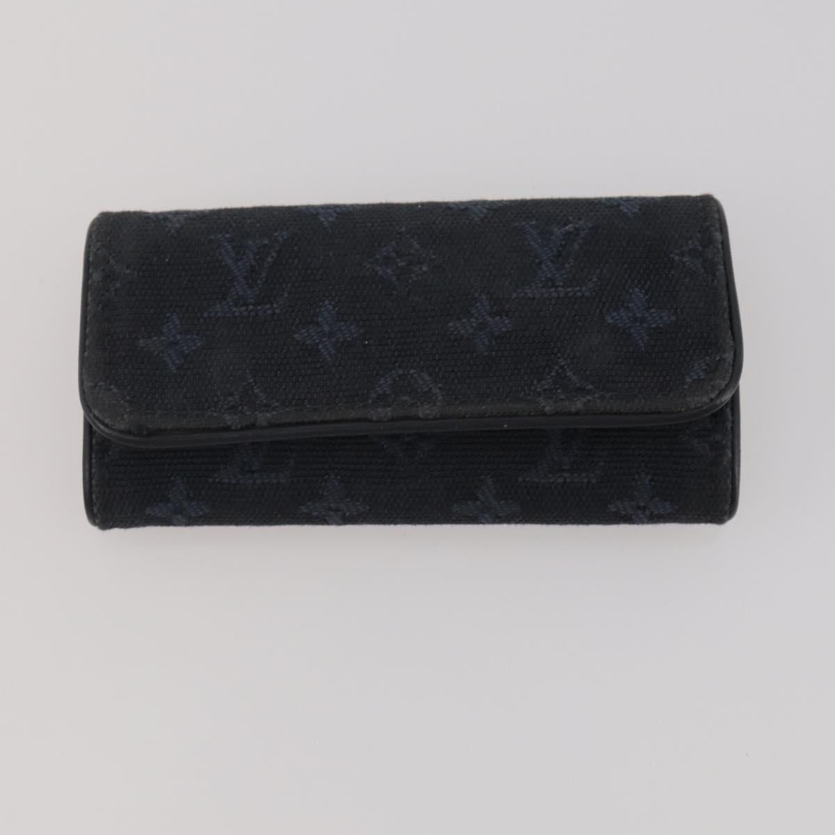 LOUIS VUITTON Epi Monogram Key Case Coin Purse Wallet 5 Set Blue LV Auth BA15060