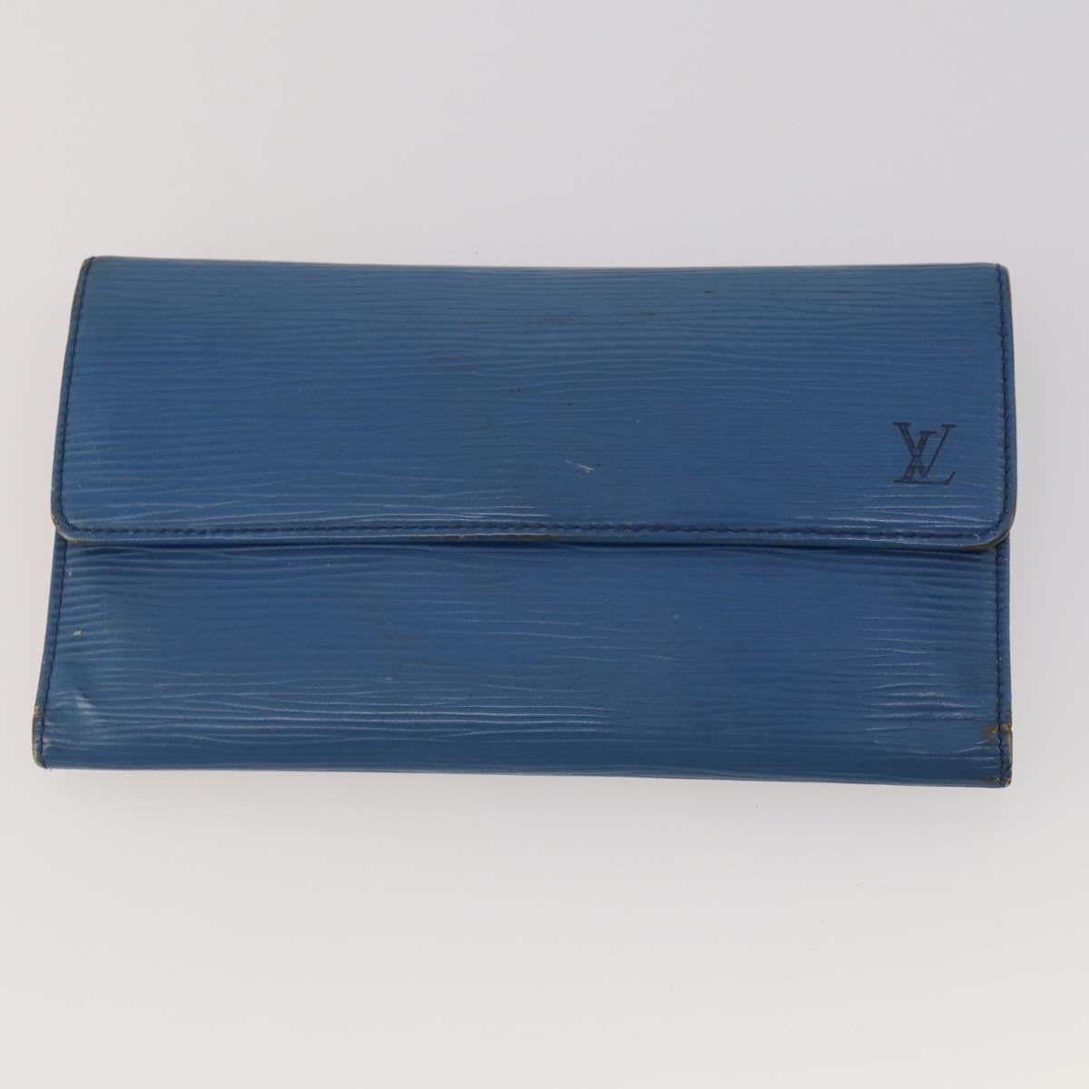 LOUIS VUITTON Epi Monogram Key Case Coin Purse Wallet 5 Set Blue LV Auth BA15060