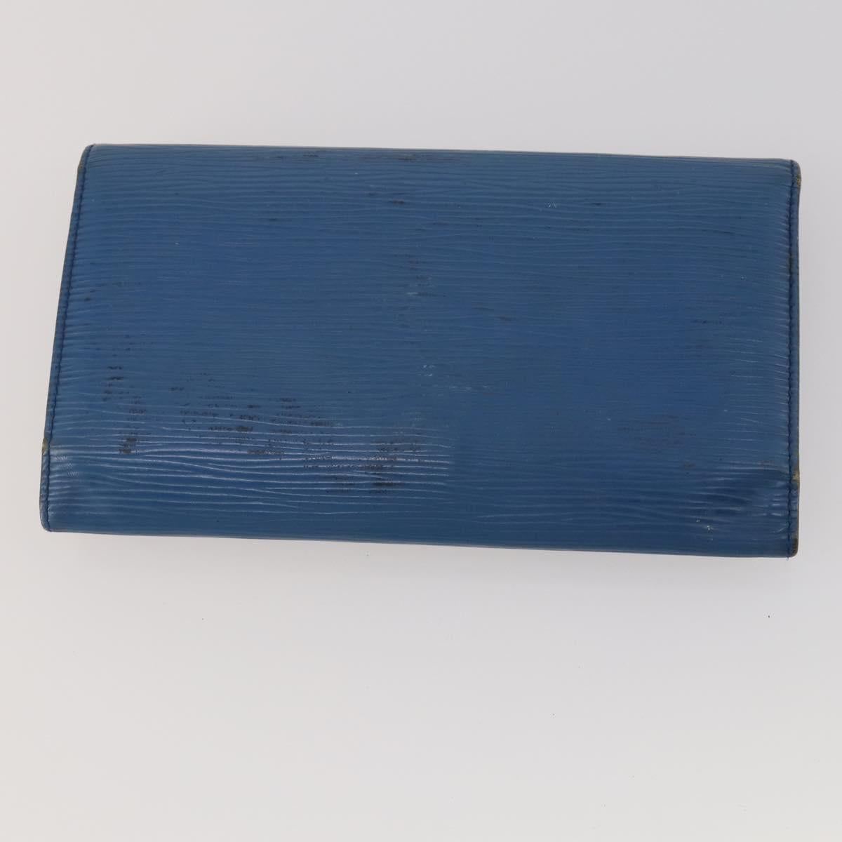 LOUIS VUITTON Epi Monogram Key Case Coin Purse Wallet 5 Set Blue LV Auth BA15060